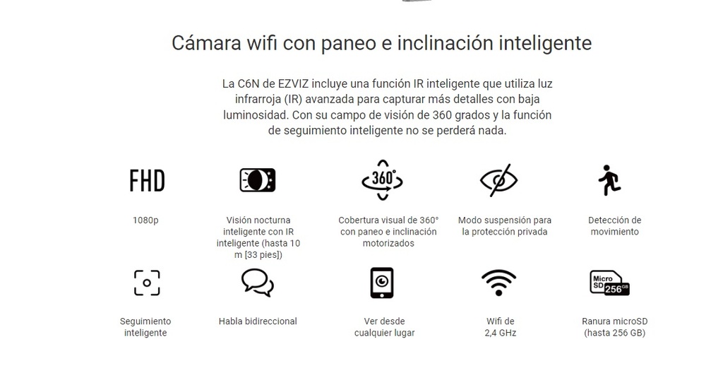 EZVIZ C6N CAMARA DOMO 360°WIFI AUDIO//