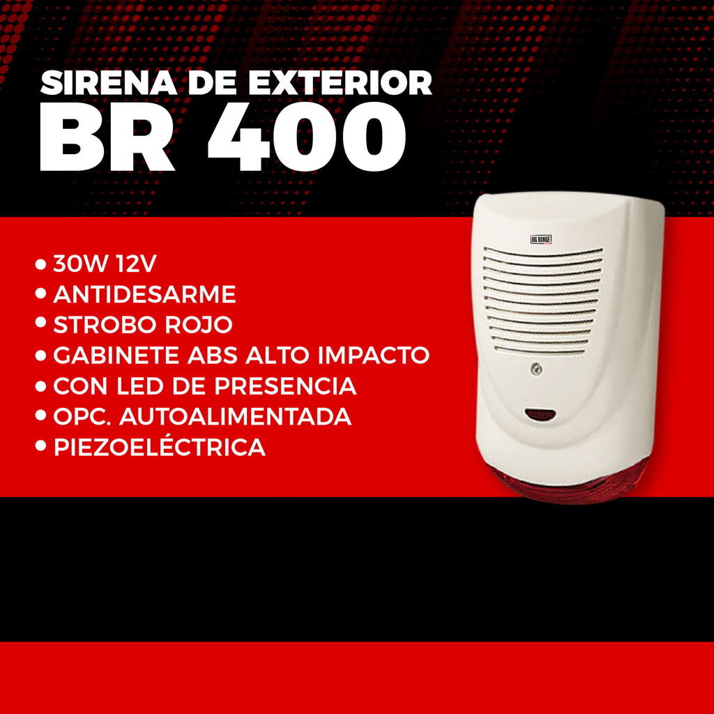 SIRENA BR-400 / (MP 1000) ESTROBO EXTERIOR=