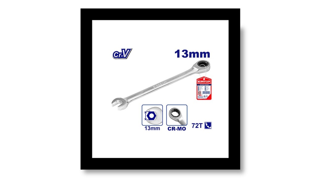 LLAVE COMBINADA CON RATCHET 13mm