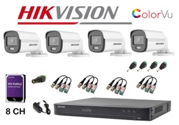 KIT CAMARAS HIKVISION COLOR VU 8X4 (consultar)