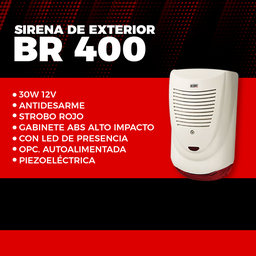 SIRENA BR-400 / (MP 1000) ESTROBO EXTERIOR=
